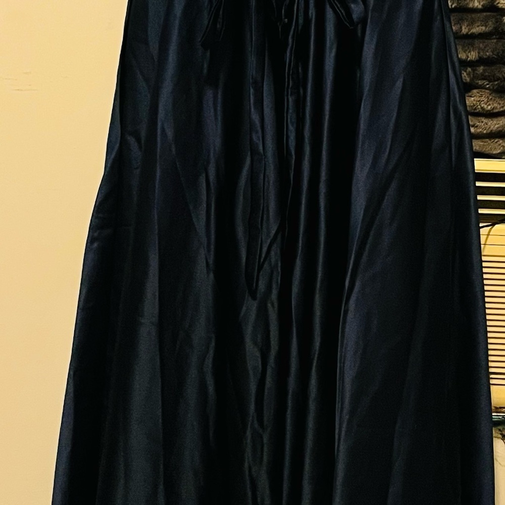 Elegant Black Satin Skirt